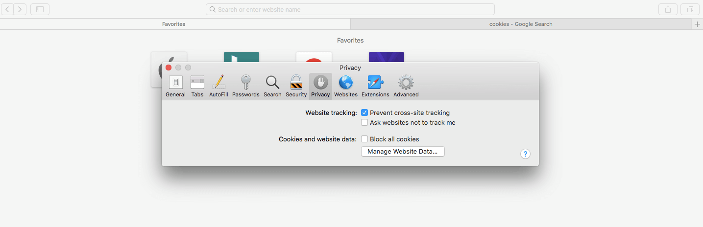 how to enable cookies for a website chrome on mac